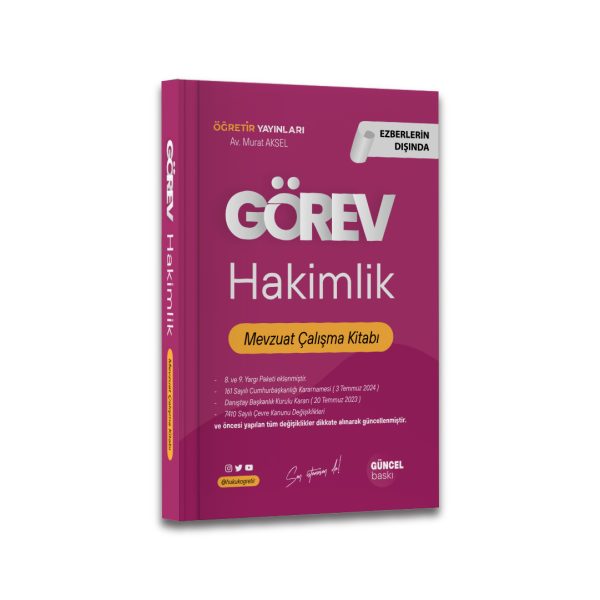 Hakimlik Mevzuat Çalışma Kitabı