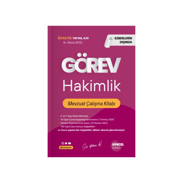Hakimlik Mevzuat Çalışma Kitabı