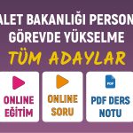 Adalet Bakanlığı Personeli Görevde Yükselme | Tüm Adaylar