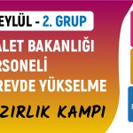 Adalet Bakanlığı Personeli Görevde Yükselme | Hazırlık Kampı‎ – 15 Eylül