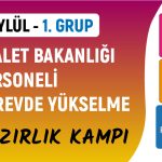 Adalet Bakanlığı Personeli Görevde Yükselme | Hazırlık Kampı – 1 Eylül