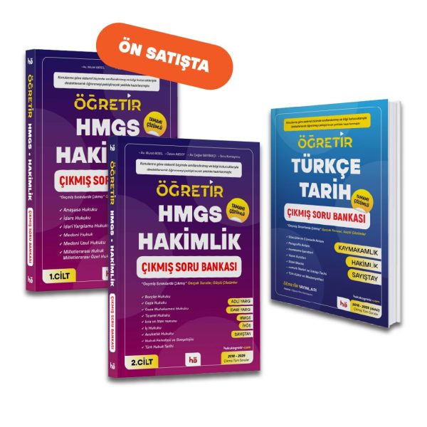 HMGS + Hakimlik + Türkçe - Tarih  | Çıkmış Soru Bankası Seti